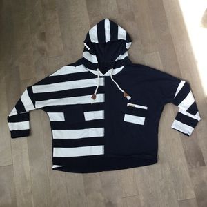 (3/$10) Cute stripy long sleeve hoodie